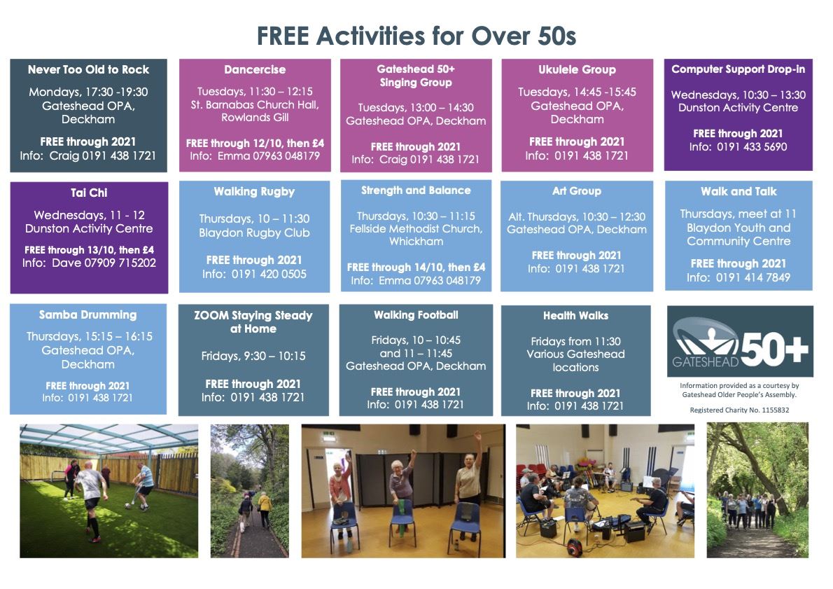 Free Activities for over 50s